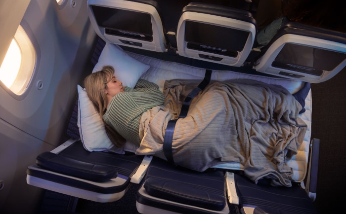 Relax Row bei United. © United Airlines Relax Row bei United. © United Airlines