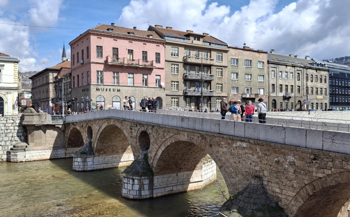 Die Lateinerbrücke, an der Franz Ferdinand ermordet wurde. &copy; Martin Dichler