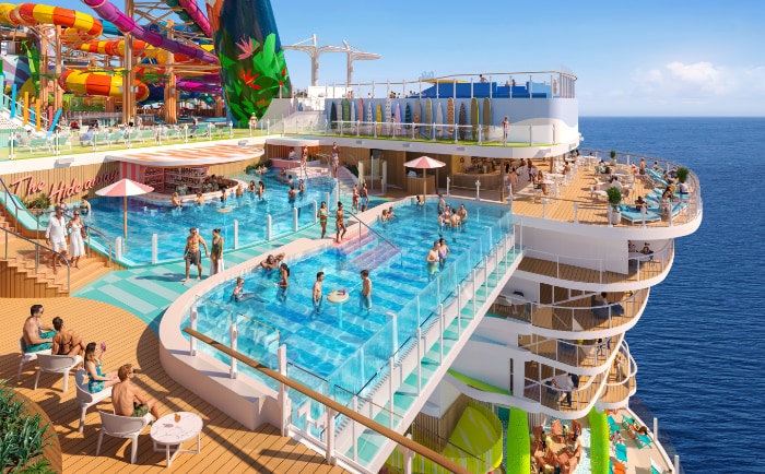 Viel Wasser an Bord: The Hideaway wird zwei Pools nur für Erwachsene bieten. &copy; Royal Caribbean International