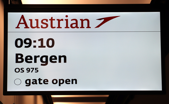 Die AUA fliegt nun dreimal pro Woche nach Bergen. © Martin Dichler Die AUA fliegt nun dreimal pro Woche nach Bergen. © Martin Dichler
