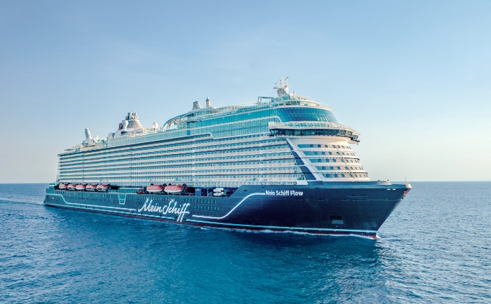 Die Mein Schiff Flow ist nach der Mein Schiff Relax das zweite Schiff der InTUItion Class. &copy; TUI Cruises