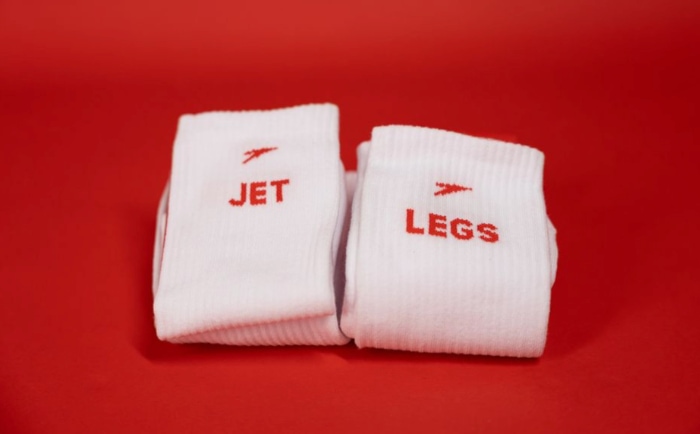 Im neuen AUA-Shop gibt es - unter anderem - Socken. © Austrian Airlines Im neuen AUA-Shop gibt es - unter anderem - Socken. © Austrian Airlines
