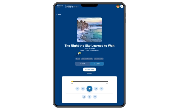 Personalisierte Geschichten bei Discover Airlines. © Spafax Personalisierte Geschichten bei Discover Airlines. © Spafax