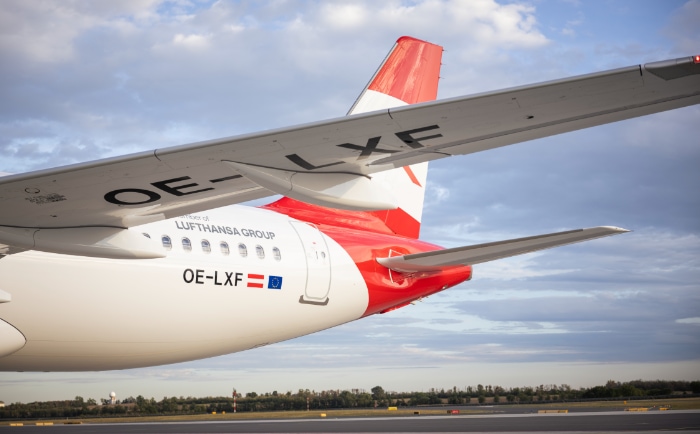 Die OE-LXF ist das erste AUA-Flugzeug mit Starlink. © Austrian Airlines / Schreckensperger Die OE-LXF ist das erste AUA-Flugzeug mit Starlink. © Austrian Airlines / Schreckensperger